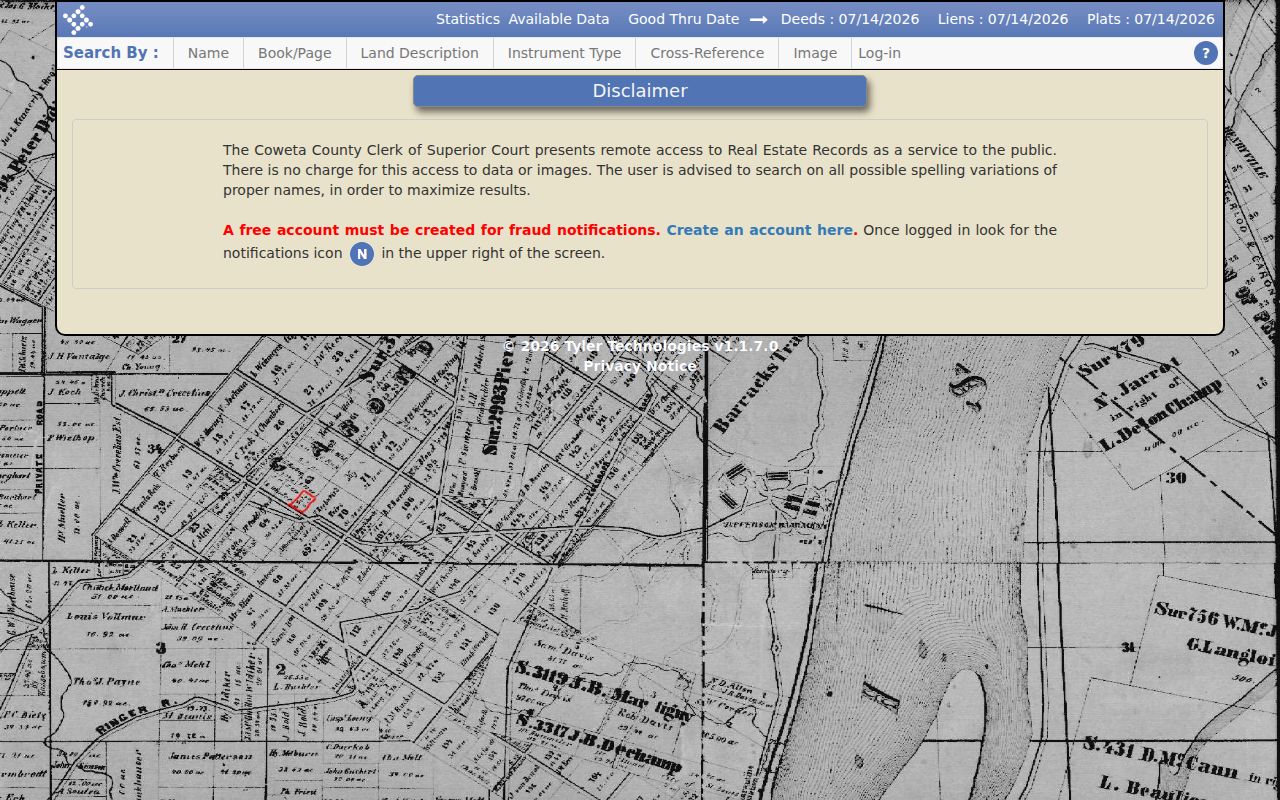Newnan people search on the Coweta deed lien and plat portal